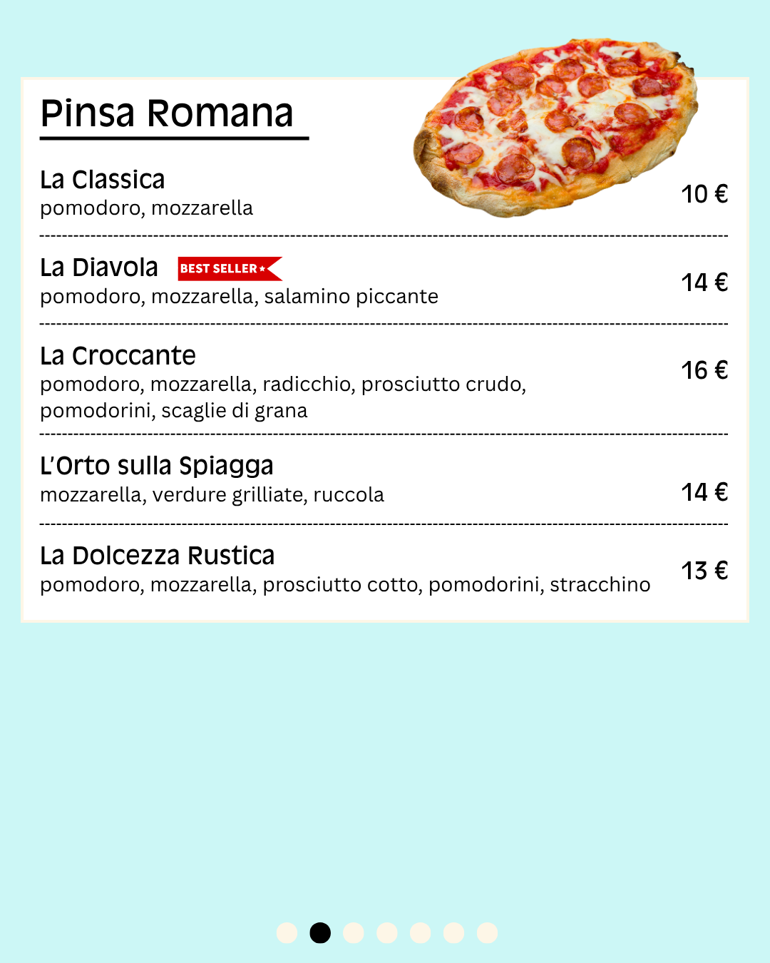 Menu 2026 sito Giugno Pinsa Romana